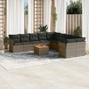 vidaXL Garden Sofa Set Grey PE Rattan Large Modular Garden Sofa Set - 2 of 4