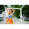 LA LEELA Women's Summer Bikini Wraps Beach Wrap Sarong Coverup Skirt Bathing suit Swimsuit Swimwear Cover Up for Women One Size Orange, Floral - 2 of 4