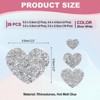 Unique Bargains Iron On Durable DIY Clothing Heart Rhinestone Patches 26 Pcs - 2 of 4