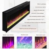 Syemin Indoor Fireplaces Electric Fireplace 60 inch Recessed and Wall Mounted Fireplace Low Noise Wall Mounted Fireplace, Black, 60"*4.96"*18.58" - 4 of 4