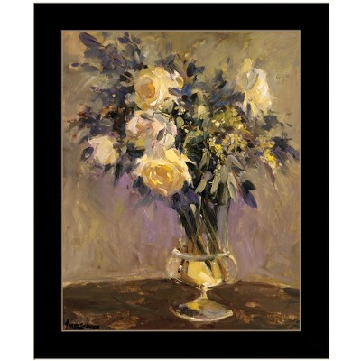 HomeRoots Evening Vase Black Framed Print Wall Art