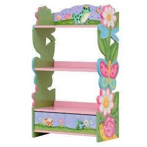 Fantasy Fields Magic Garden Kids' 3-Tier Wooden Bookcase with Storage Drawers - 1 of 4