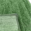 Home Mart Goods 2 Piece Set Hunter Green Soft Plush Thick Ivory Solid Striped Bathroom Mat - 3 of 4