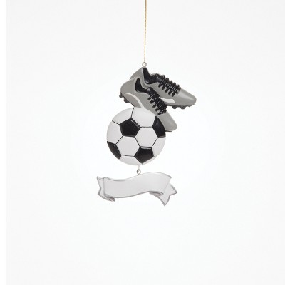 Gallerie II Soccer Banner Polyresin Holiday Christmas Xmas Ornament