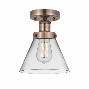 Cone - 1 Light Semi-Flush Mount In Industrial Style-9.75 Inches Tall and 7.75 Inches Wide - 1 of 1