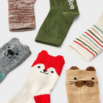Toddler 6pk Critter Crew Socks - Cat & Jack' - image 3