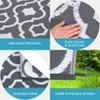 Outdoor Rug for Patio Modern Reversible Camping Mat, Outside Portable Plastic Straw Rugs Camping Rug for Balcony Deck RV - 4 of 4
