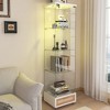 KTMBDW Display Cabinet with Drawer, 4-Tier Curio Cabinet with Lock, Tempered Glass Storage Case for Living Room Bedroom - 4 of 4