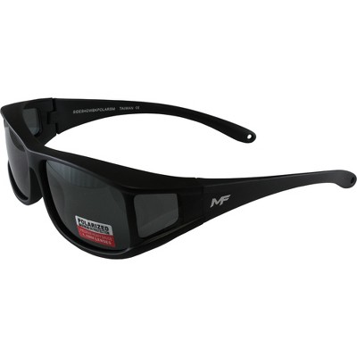 MotoFrames Sideshow Safety Motorcycle Glasses with Smoke Lenses & Micro-fiber Pouch