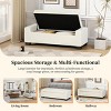 Modern Upholstered Storage Ottoman Bench with Soft-Close Hinged Lid and Birch Wood Legs for Living Room -3irtyhousy - 3 of 4