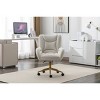 Velvet Office Chair Tufted Swivel with Wheels and Adjustable Height for Home Office or Study-3irtyhousy - 3 of 4
