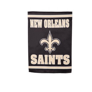 Embossed Suede, New Orleans Saints Double Sided Indoor Outdoor Decor 18" x 12.5" - 1 of 3