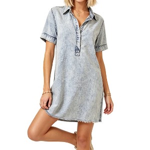 knee length dresses for ladies The Oxford Short-Sleeve Shirt Dress main image 0