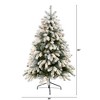 Nearly Natural 5’ Flocked South Carolina Spruce Prelit LED Artificial Christmas Tree - 2 of 4