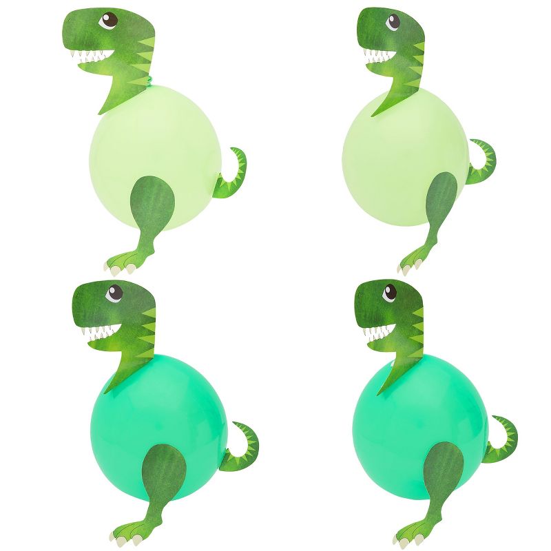 36 Pack Latex Dinosaur Balloons for Birthday Party Decorations, Party Supplies (Green, 12 In), 1 of 6