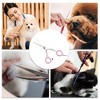 Unique Bargains Round Head Dog Grooming Scissors 5 Inches Silver Tone Pink 1 Pc - 4 of 4