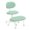 Pinmoco Upholstered Office Chair Adjustable Height Ergonomic Office Chair with Lumbar Support and Wheels, Teddy Fabric/Faux Leather - 2 of 4