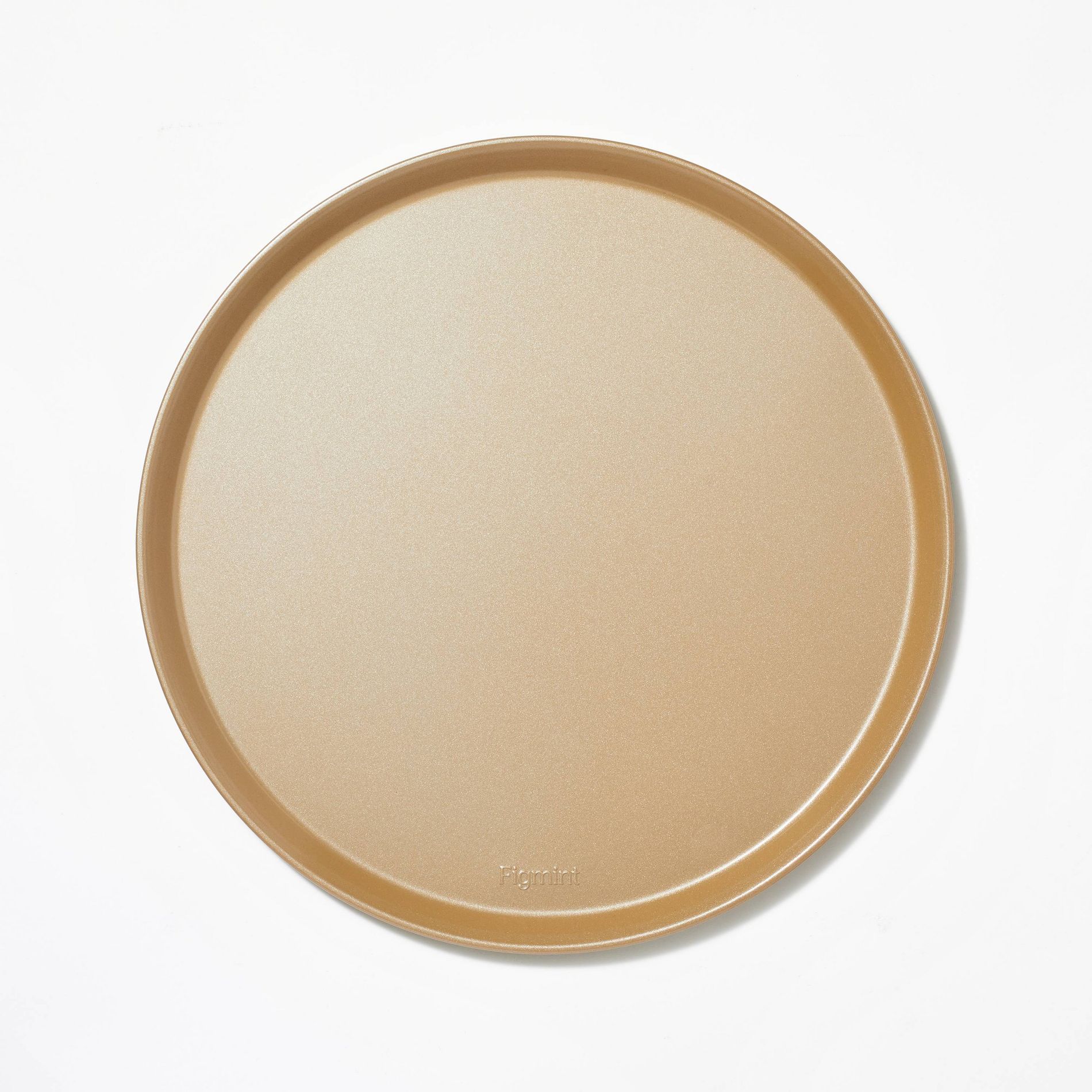 Nonstick Aluminized Steel Pizza Pan Gold - Figmint™: Round Oven-Safe Tray, Dishwasher-Safe, 15" Diameter