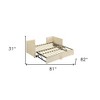 HomeRoots Beige Upholstered Twin Day Bed With Trundle - 3 of 4