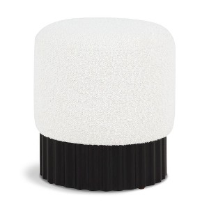 Meridian Furniture,Veranda Boucle Fabric Ottoman/Stool - 1 of 4