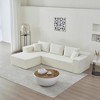 NicBex 104.33 Inch Sponge L-Shaped Sectional Sofa with Chaise Lounge and 2 Throw Pillows for Living Room,Bedroom,Office,No Assembly Require - 2 of 4