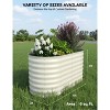 2 Pcs Galvanized Steel Raised Garden Beds, Outdoor Planter Boxes for Vegetables & Flowers - 2 of 4