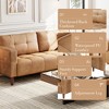 83" Wide 3-Seater Faux Leather Sofa with Spring Cushion, Deep Seats & 2 Removable Back Cushions, Modern Sofa for Living Room, Bedroom, Apartment - 4 of 4