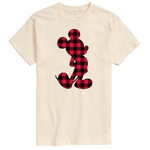 Men's - Disney - Mickey Plaid Silhouette Short Sleeve Graphic T-Shirt - 1 of 4
