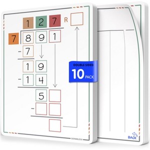 SCRIBBLEDO Division 9"x12" Dry Erase Sheets Pack of 10 - 1 of 4