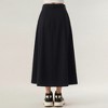 Anna-Kaci Women's High Waist Pleated A-Line Maxi Skirt with Structured Volume, Smooth Draping Fabric - 4 of 4
