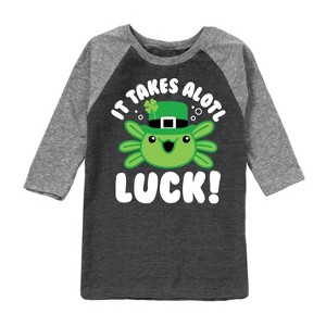 Boys' - Instant Message - St. Patrick's Day It Takes Alotl Luck Raglan Graphic T-Shirt - 1 of 3