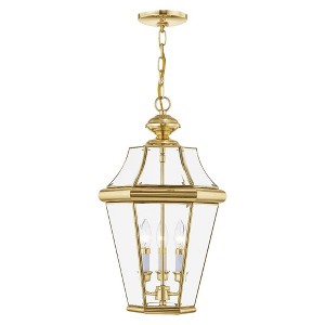 Livex Lighting Georgetown 3 - Light Pendant in  Polished Brass - 1 of 2