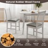 Tangkula Wooden Dining Chair Set of 4 w/Rubber Wood Frame & Padded Seat & Curved Back - 4 of 4