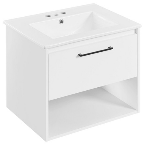 Yaheetech 20inch Wall-mount Bathroom Vanity, White : Target