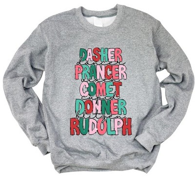 Simply Sage Market Women's Graphic Sweatshirt Reindeer Stacked