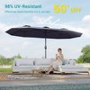 Sonkuki 15x9ft Double-Sided Patio Umbrella Aluminum with Large Canopy - 4 of 4