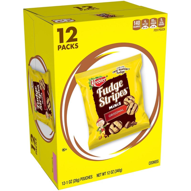 Keebler Fudge Stripes Minis Original Cookies - 12ct, 4 of 8