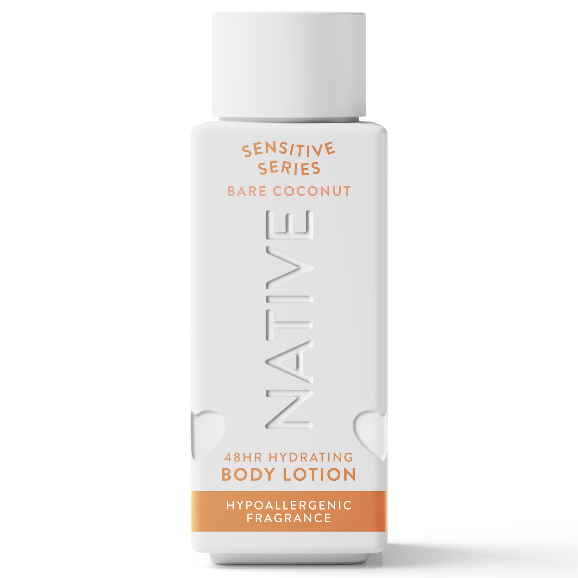 Native Sensitive Series 48H Hydrating Body Lotion - 3 fl oz: Coconut Scent, Paraben-Free, Travel Size Squeeze Bottle