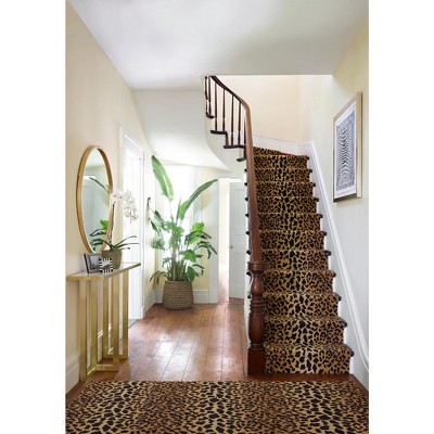 Leopard Print 2' x 3' Handmade Wool Rug