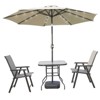 LeisureMod Sierra Outdoor Patio Umbrella with Base, Modern Sunshade for Backyard, Deck, or Poolside Use - 3 of 4