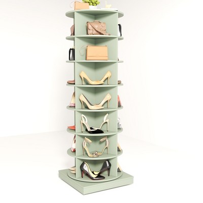 NicBex 360 Rotating Shoe Cabinet 6-Tier Organizer Spinning Shoe Rack Holds Up to 24 Pairs of Shoes for Entryway,Hallway