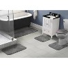 5pc Traditional Nylon Washable Bathroom Rug Set Gray - Garland Rug - image 2 of 4