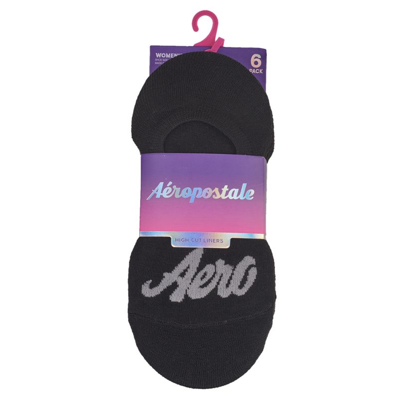 Aeropostale Women's High Cut Liner Socks - 6 Pack, 5 of 6