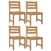 vidaXL Garden Dining Set Natural Wood Solid Teak Wood 5 Piece Set - 4 of 4