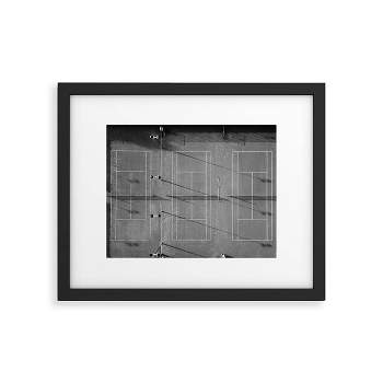8" x 10" Raisazwart Tennis Court At Sunrise Framed Art Print Modern Black/Gray - Deny Designs
