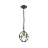 Elegant Lighting Octavia 1 light Brass and Dark Brown Pendant - 4 of 4