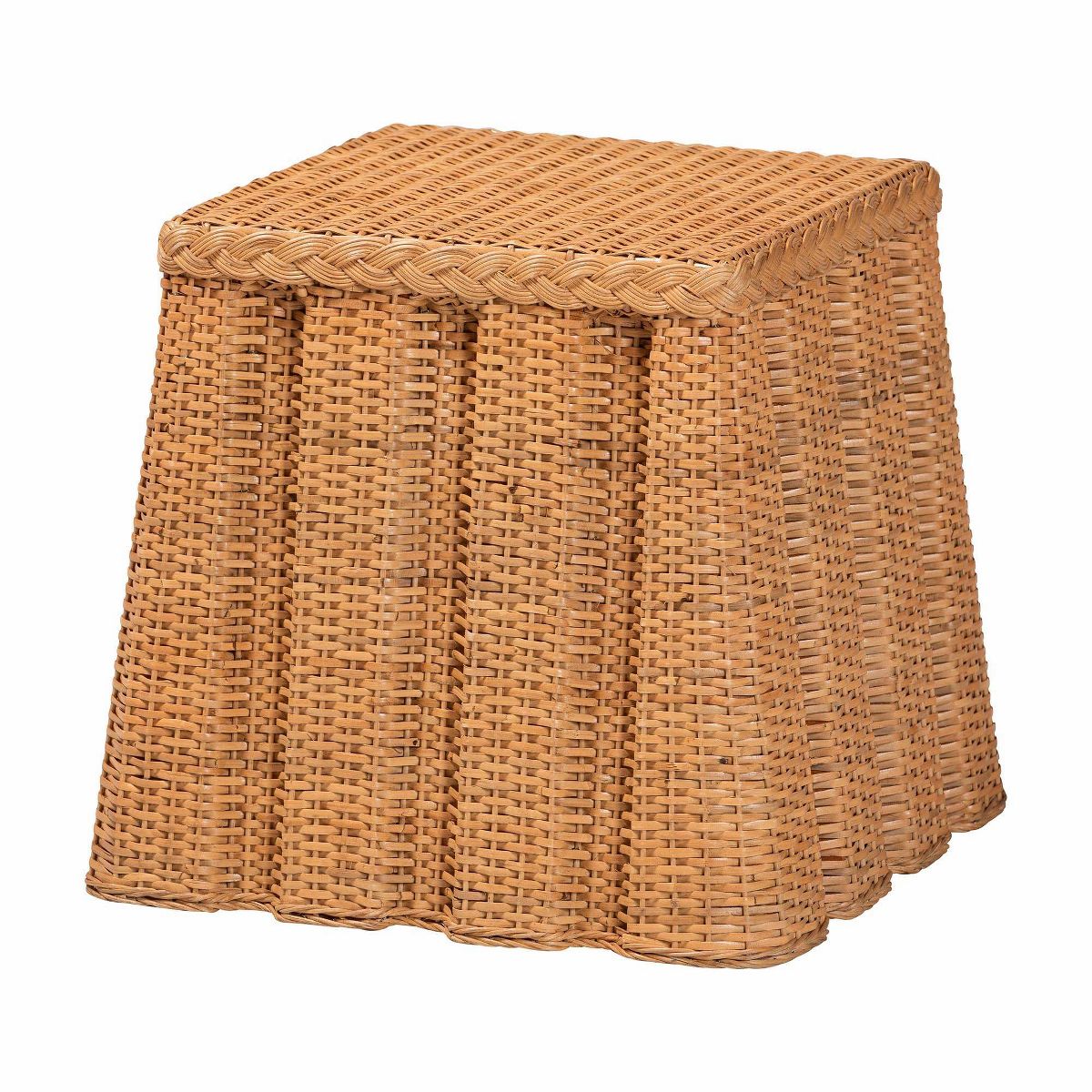 bali & pari Andrea Natural Rattan End Table Light Honey