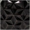 CosmoLiving by Cosmopolitan Aluminum Geometric Faceted Vase Black: Modern Oval Amphora, Tabletop Decor - 3 of 4