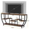 Gulches Industrial Console Table, 7-Tier Storage, Metal Frame, Rustic Brown, 70.9", Sofa/Entryway/TV Stand - 4 of 4