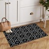 Washable Modern Geometric Rug Non Slip Low Pile Rug Retro Throw Floor Cover Foldable Indoor Carpet for Living Room Bedroom - 3 of 4